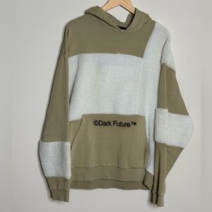 ASOS Olive & Cream Colorblock Crewneck Sweater